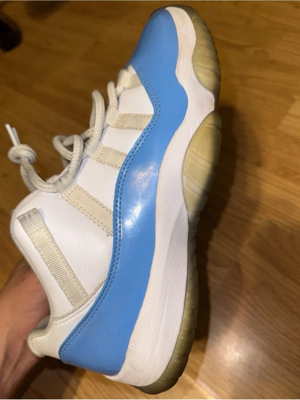 Blue white jordan 11s UNC